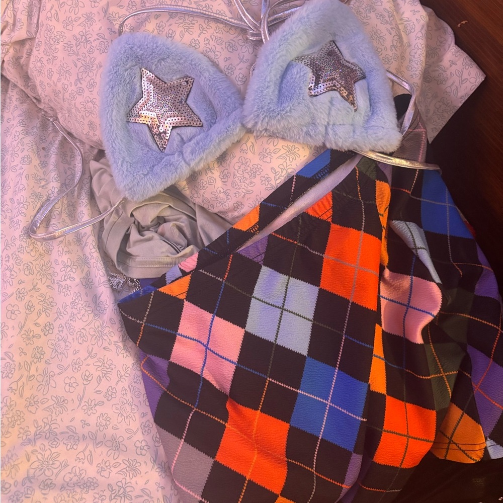 Argyle Multicolor Mini Skirt